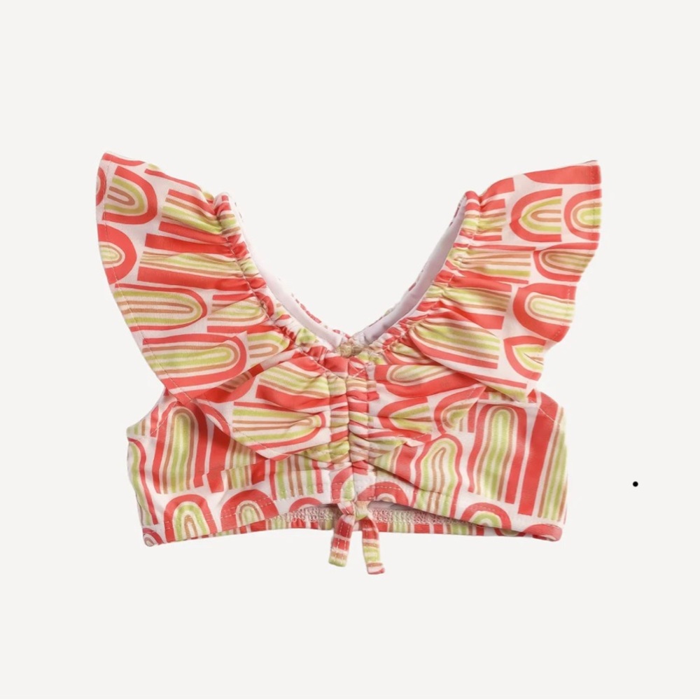 kate quinn ruffle crop swim top